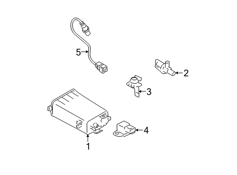 2008 Hyundai Accent Emission Components Bracket-PCV Diagram for 2891126911