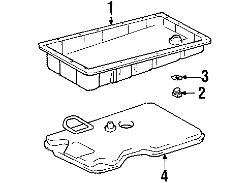 2000 Lexus SC300 Transmission Pan Sub-Assy, Automatic Transmission Oil Diagram for 35106-30130