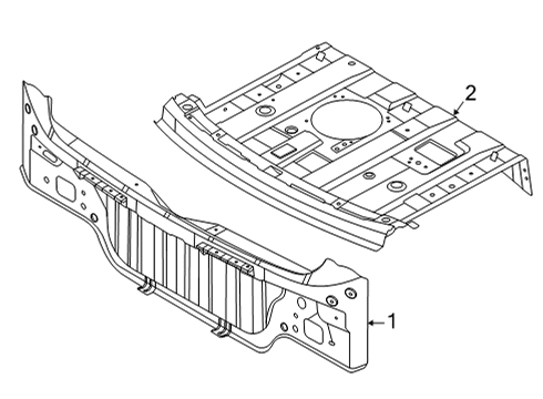 2022 Hyundai Sonata Rear Body Panel Assembly-Rear Package Tray Diagram for 69300-L1010