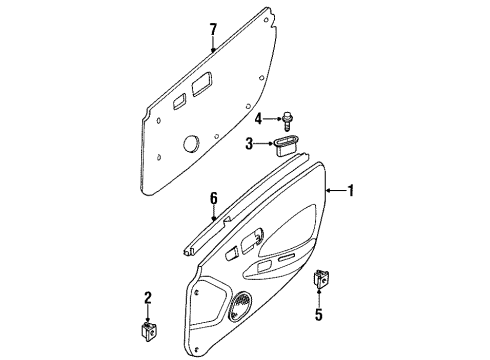 1999 Plymouth Prowler Interior Trim - Door WEATHERSTRIP-Front Door Belt Diagram for 4786222AB