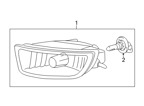 2002 Toyota Sienna Bulbs Fog Lamp Assembly Diagram for 81220-08010