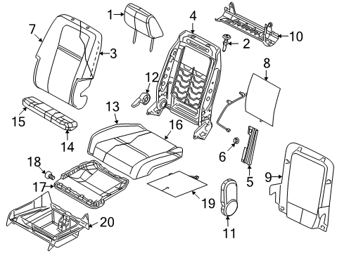 2009 Dodge Journey Heated Seats Pad-Seat Cushion Diagram for 4610192AA