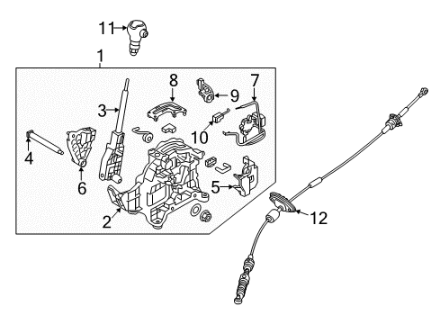 2016 Kia Soul EV Gear Shift Control - AT Lever Assembly-Atm Diagram for 46700E4000