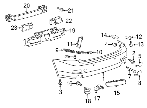 2010 Lexus IS350 Parking Aid Sensor, Ultrasonic, NO.2 Diagram for 89341-30021-J8