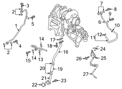 2018 Mazda 6 Turbocharger Brake Hose Seal Diagram for -99562-1000