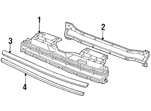 1987 Acura Legend Grille & Components Sensor Assembly, Ambient Diagram for 80520-SG0-941