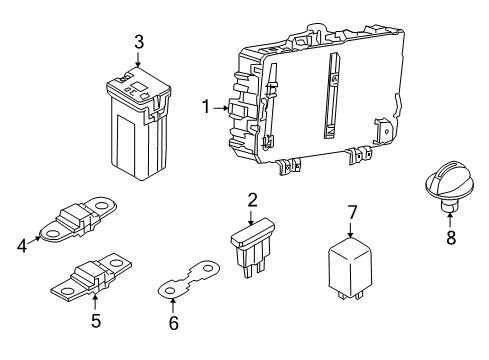 2008 Saturn Astra Keyless Entry Components Fuse Box Diagram for 93191286