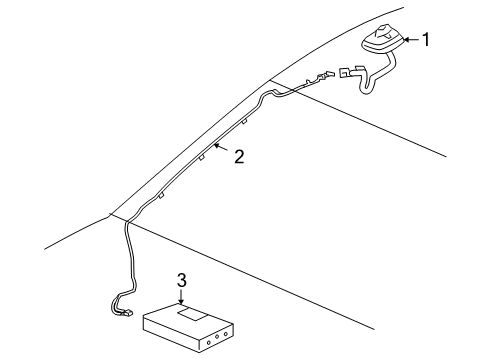 2008 GMC Envoy Antenna & Radio Antenna Base Diagram for 25913869