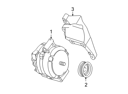 2006 Ford Escape Alternator Alternator Diagram for 4U2Z-10V346-DERM