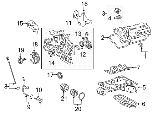 2013 Lexus IS350 Engine Parts, Mounts, Cylinder Head & Valves, Camshaft & Timing, Oil Pan, Oil Pump, Crankshaft & Bearings, Pistons, Rings & Bearings, Variable Valve Timing Guide, Oil Level Gage, NO.2 Diagram for 12142-31010