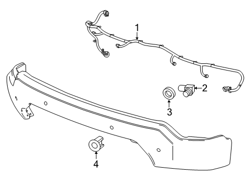 2019 GMC Sierra 1500 Parking Aid Harness Diagram for 84859044