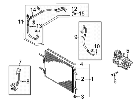 2021 Hyundai Elantra A/C Compressor O-Ring Diagram for 97690G2000