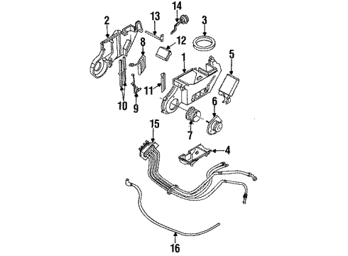 1995 Chevrolet Lumina APV Auxiliary A/C & Heater Unit Pipe Asm-Heater Inlet Diagram for 24500609