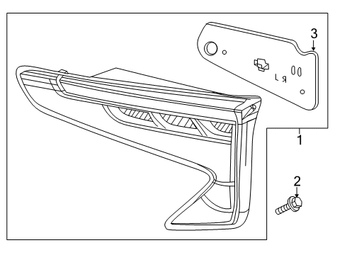 2019 Acura RDX Tail Lamps Light Assembly R Lid Diagram for 34150-TJB-A11