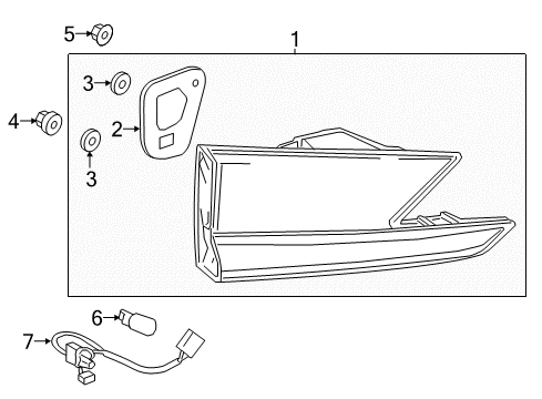 2021 Lexus RC350 Backup Lamps Socket & Wire, RR La Diagram for 81585-24100