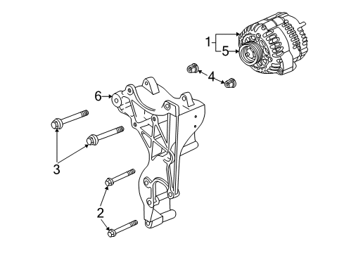 2004 Buick Rainier Alternator Alternator Diagram for 19244750