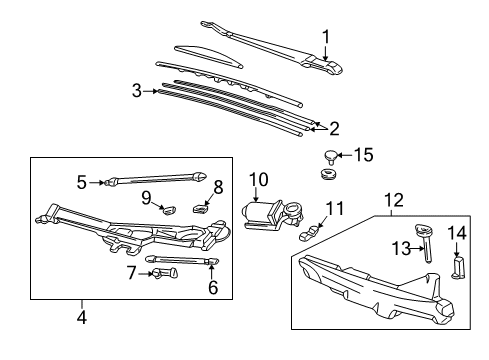 1991 Acura NSX Wiper & Washer Components Windshield Wiper Blade (550MM) Diagram for 76630-SL0-307