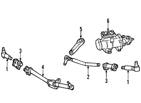 2007 Ford F-250 Super Duty P/S Pump & Hoses, Steering Gear & Linkage Inner Tie Rod Diagram for AC3Z-3A131-FA