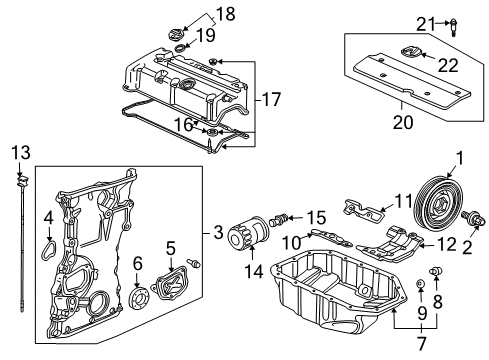 2005 Acura TSX Filters Dipstick, Oil Diagram for 15650-RBB-004