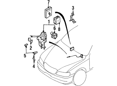 1998 Infiniti Q45 Cruise Control System Controller Assy-ASCD Diagram for 18930-6P101