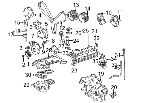 2004 Toyota Sequoia Powertrain Control Sensor, Water Temperature (For E.F.I.) Diagram for 89422-30030