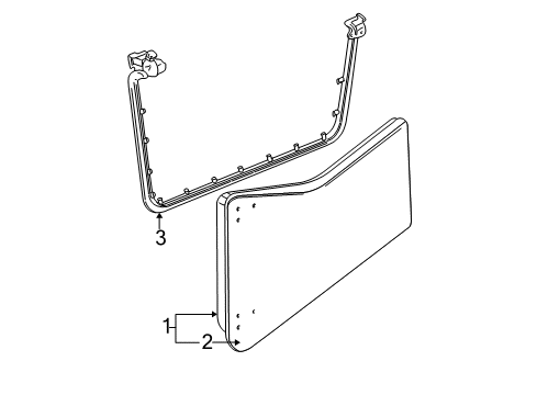 2004 Jeep Wrangler Door & Components WEATHERSTRIP-Front Door Diagram for 5017010AB