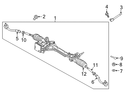 2018 Kia Stinger Steering Column & Wheel, Steering Gear & Linkage Bolt Diagram for 56415-2H000