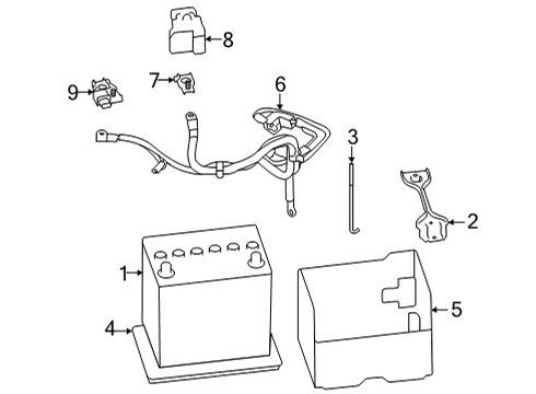 2022 Toyota GR86 Battery Battery Cable Diagram for SU003-09985