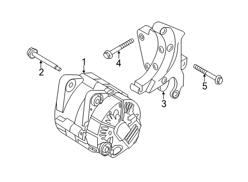 2017 Kia K900 Alternator Generator Assembly Diagram for 37300-3C520