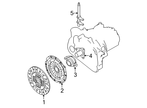 2005 Kia Sportage Clutch & Flywheel Bearing-Clutch Release Diagram for 41421-39275