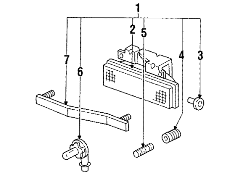 1997 Cadillac Seville Fog Lamps Lamp, Front Fog (W/Out Mounting Bracket) Diagram for 16520629