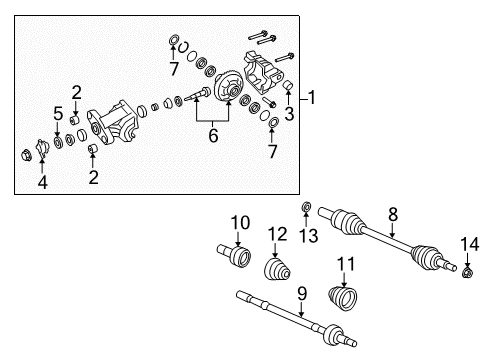 2017 Chevrolet SS Axle & Differential - Rear Differential Assembly Diagram for 92283118