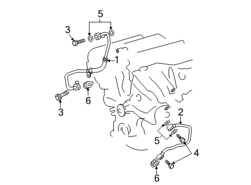 2008 Lexus ES350 Oil Cooler Gasket Diagram for 90430-16016