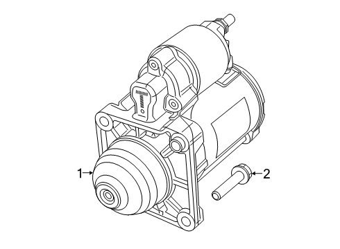 2019 Jeep Renegade Starter Starter-Engine Diagram for 68411139AC