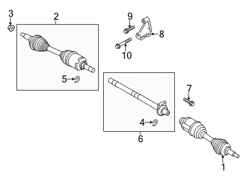 2019 Ford Taurus Drive Axles - Front Bracket Stud Diagram for -W706931-S439