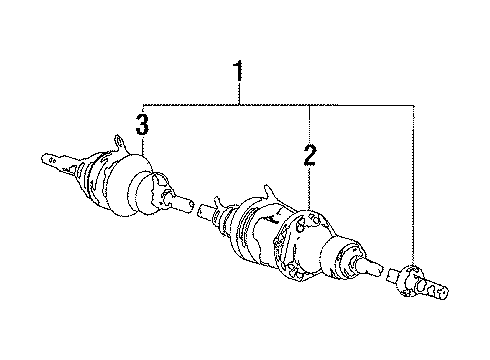 1988 Toyota Camry Drive Axles - Front Outboard Shaft Assembly Diagram for 43470-39027