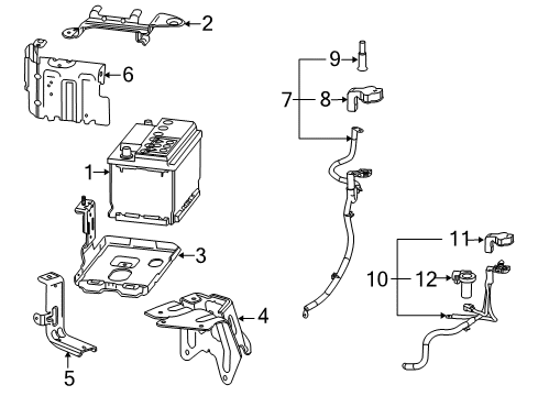 2010 Chevrolet Equinox Battery Cable Asm-Battery Negative Diagram for 20894120