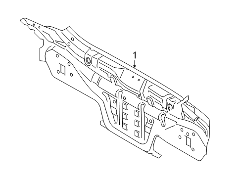 2020 Kia Stinger Rear Body Panel Assembly-Back Diagram for 69100J5000