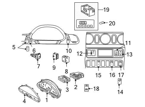 2006 Dodge Sprinter 3500 Switches Cluster-Instrument Panel Diagram for 5174082AC