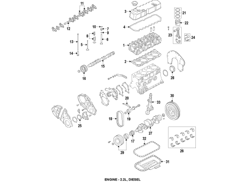 1987 Isuzu Pickup Clutch & Flywheel Bearing, Pilot Top Gear Shaft Diagram for 9-00090-679-0