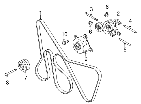 2019 Ford Transit-150 Belts & Pulleys AC Belt Diagram for DK4Z-8620-B