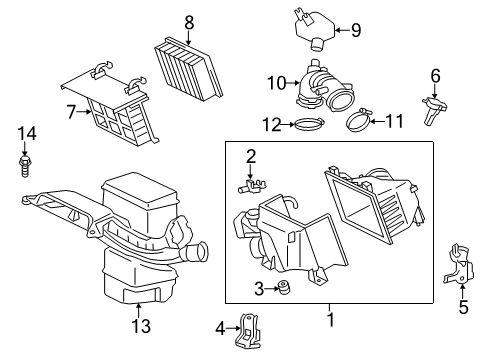 2011 Toyota Sienna Air Intake Intake Hose Diagram for 17881-0V060