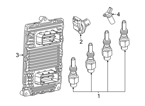 2017 Ram ProMaster 3500 Ignition System - Diesel Components Part Diagram for 68576776AA