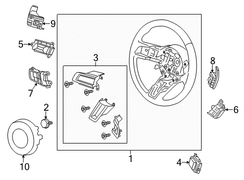 2017 Ford Mustang Cruise Control System Shift Paddle Diagram for FR3Z-3F884-BB