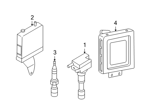 2009 Hyundai Azera Ignition System Computer Engine Control Module Diagram for 39110-3C313