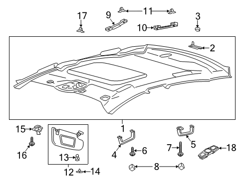 2017 Lincoln MKZ Interior Trim - Roof Dome Lamp Diagram for FP5Z-13776-CF