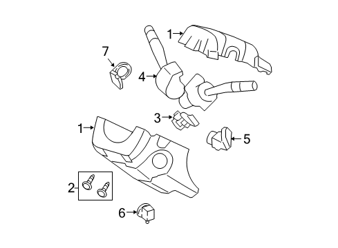 2010 Mercury Mariner Anti-Theft Components Ignition Immobilizer Module Diagram for 8S4Z-15607-A