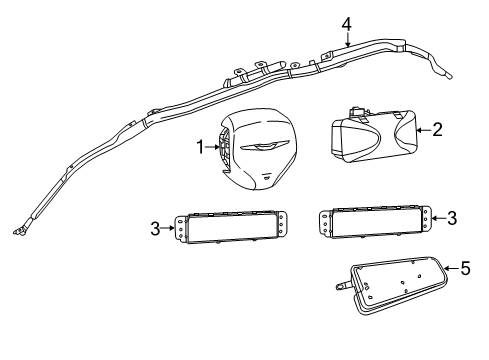 2017 Chrysler Pacifica Air Bag Components Sensor-Acceleration Diagram for 68230207AA