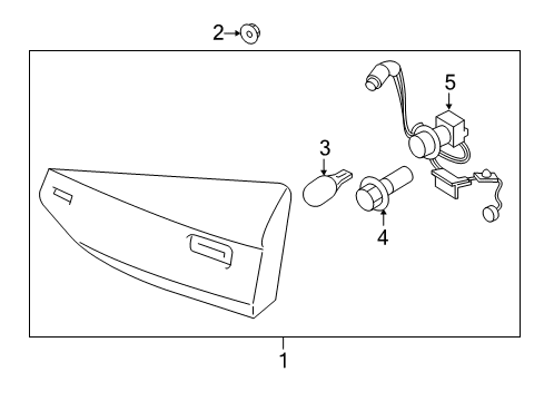 2018 Ford Fusion Bulbs Back Up Lamp Assembly Diagram for HS7Z-13404-H