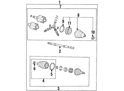 1995 Buick Riviera Drive Axles - Front Joint Kit, Front Wheel Drive Shaft Tri-Pot Diagram for 26062632